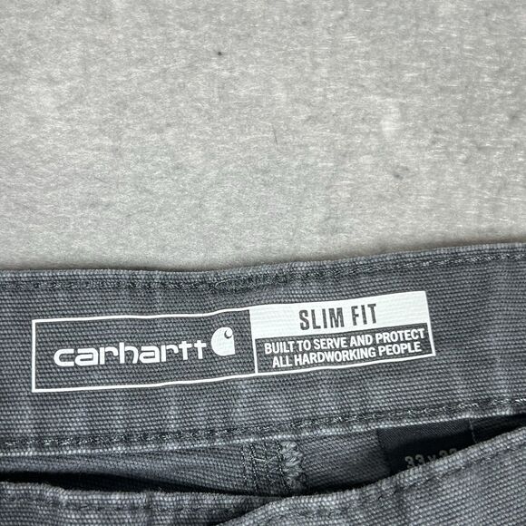 Carhartt Relaxed Rugged Flex Carpenter Work Pants Mens SZ 33x32 Gray 103279 GVL - Picture 8 of 9